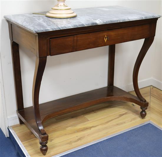An Italian marble topped console table, 19th century W.115cm